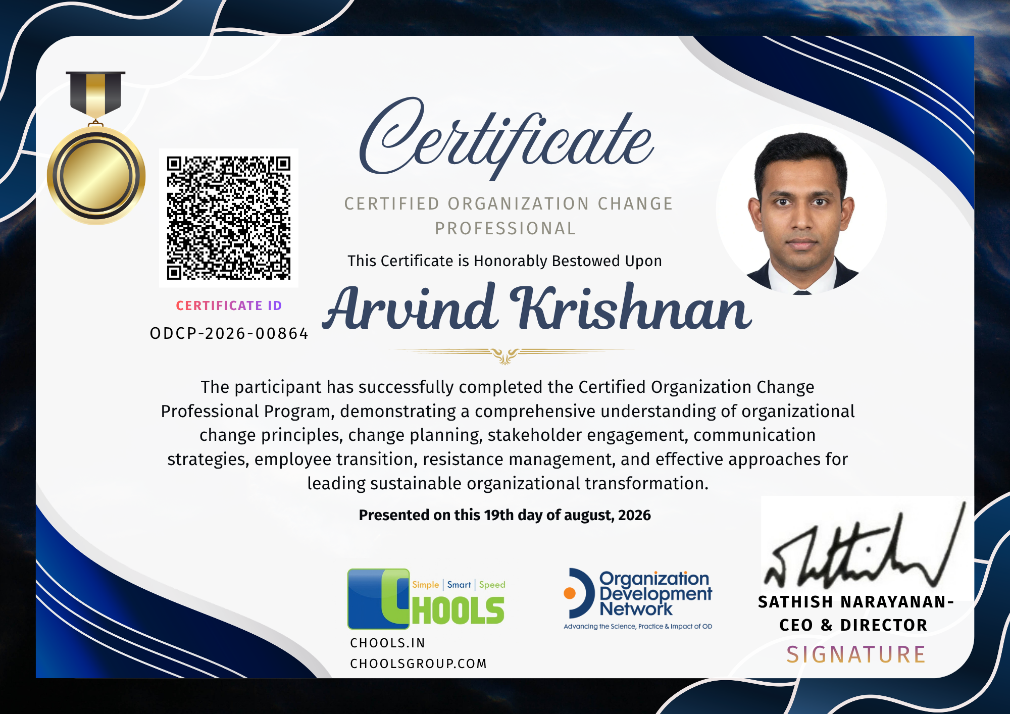 Certified Organization Change Professional Program Certificate